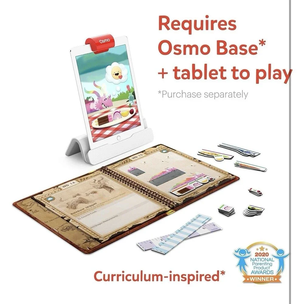 Osmo Math Wizard & The Secrets Of The Dragons - iPad/Fire Tablet - Ages 6-8
